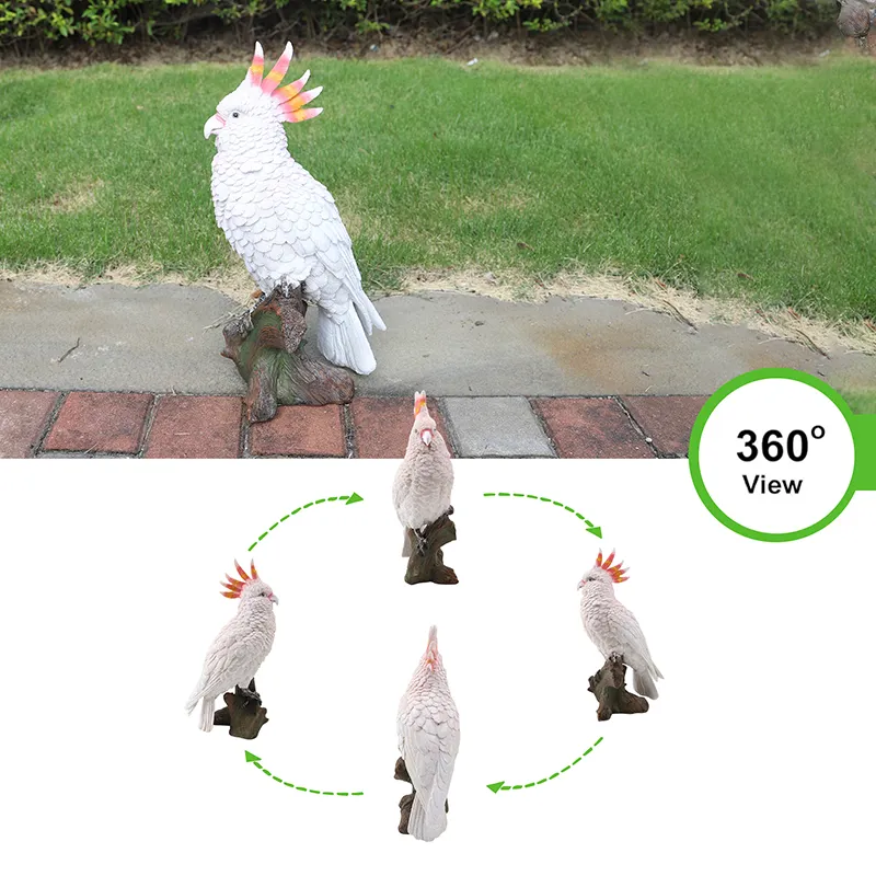 Resin parrot sculpture, garden decoration, outdoor and indoor resin Craftwork