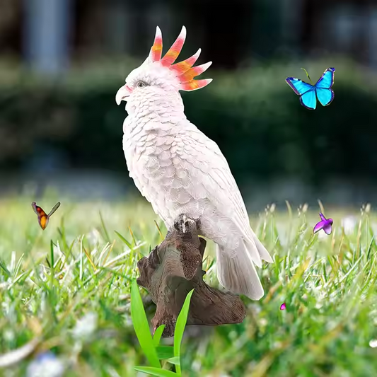 Resin parrot sculpture, garden decoration, outdoor and indoor resin Craftwork